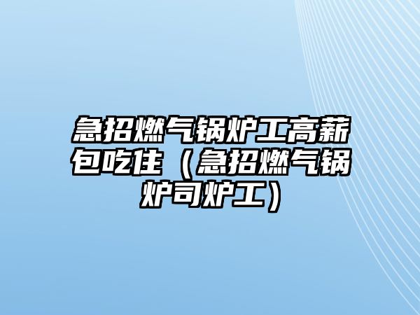 急招燃?xì)忮仩t工高薪包吃?。闭腥?xì)忮仩t司爐工）