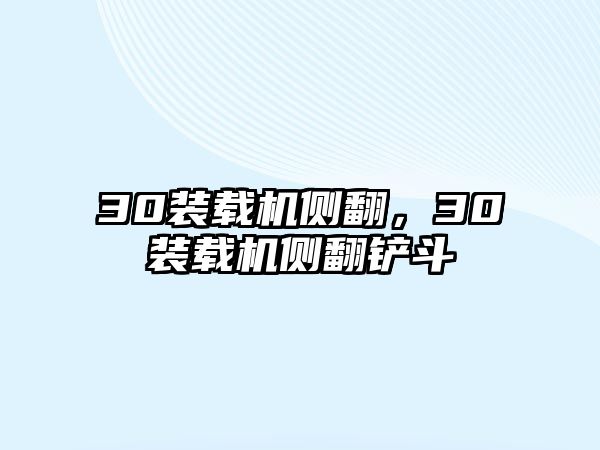 30裝載機側(cè)翻，30裝載機側(cè)翻鏟斗