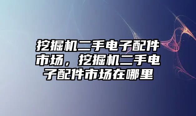 挖掘機(jī)二手電子配件市場，挖掘機(jī)二手電子配件市場在哪里