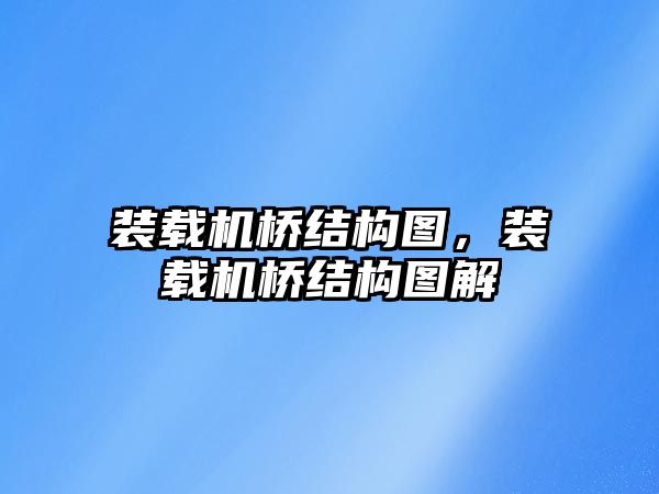 裝載機橋結構圖，裝載機橋結構圖解