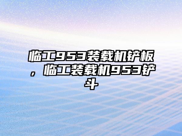 臨工953裝載機鏟板，臨工裝載機953鏟斗