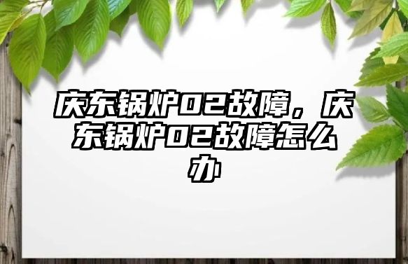 慶東鍋爐02故障，慶東鍋爐02故障怎么辦