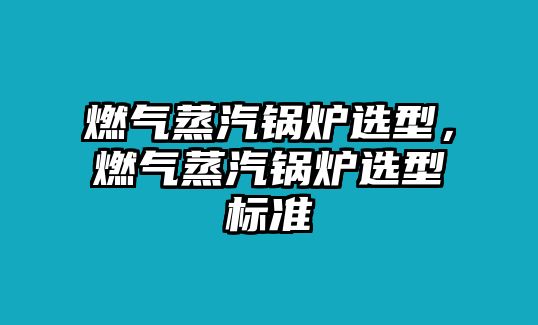 燃?xì)庹羝仩t選型，燃?xì)庹羝仩t選型標(biāo)準(zhǔn)