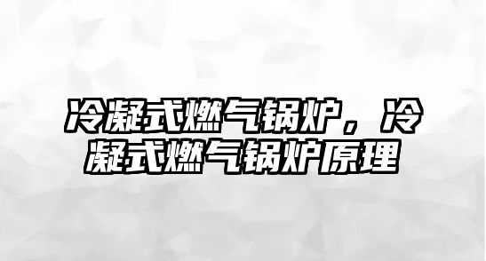 冷凝式燃?xì)忮仩t，冷凝式燃?xì)忮仩t原理