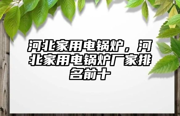 河北家用電鍋爐，河北家用電鍋爐廠家排名前十