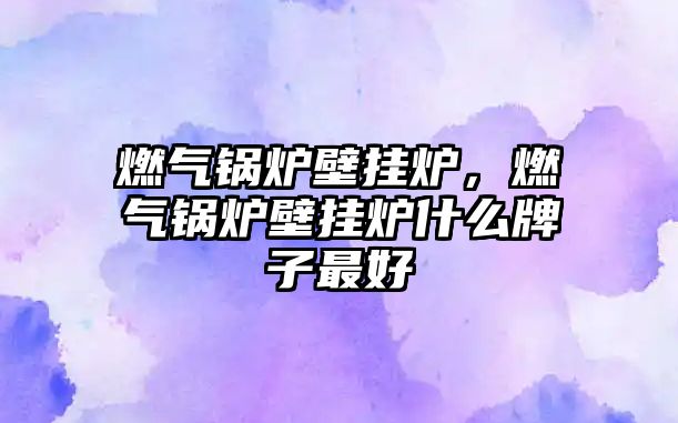 燃?xì)忮仩t壁掛爐，燃?xì)忮仩t壁掛爐什么牌子最好