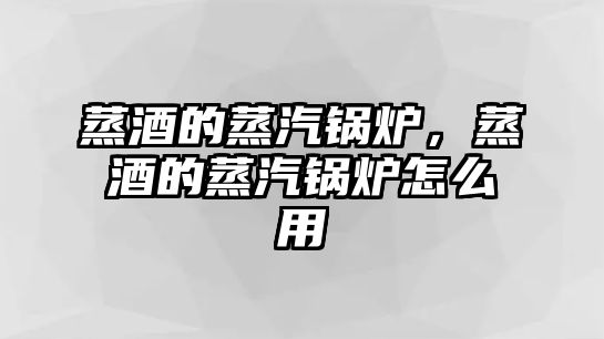 蒸酒的蒸汽鍋爐，蒸酒的蒸汽鍋爐怎么用