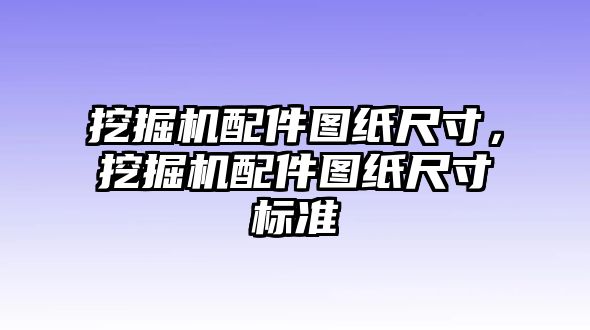 挖掘機配件圖紙尺寸，挖掘機配件圖紙尺寸標準