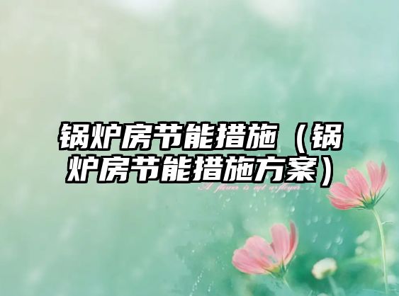 鍋爐房節(jié)能措施（鍋爐房節(jié)能措施方案）