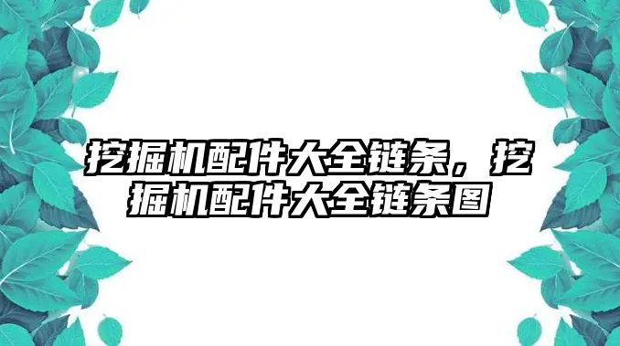 挖掘機(jī)配件大全鏈條，挖掘機(jī)配件大全鏈條圖