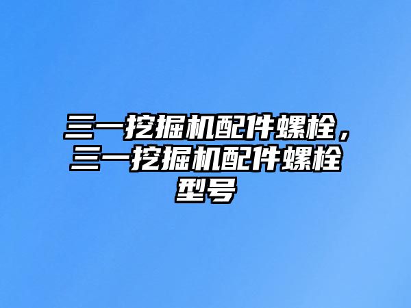 三一挖掘機(jī)配件螺栓，三一挖掘機(jī)配件螺栓型號(hào)