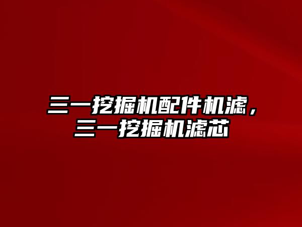 三一挖掘機配件機濾，三一挖掘機濾芯