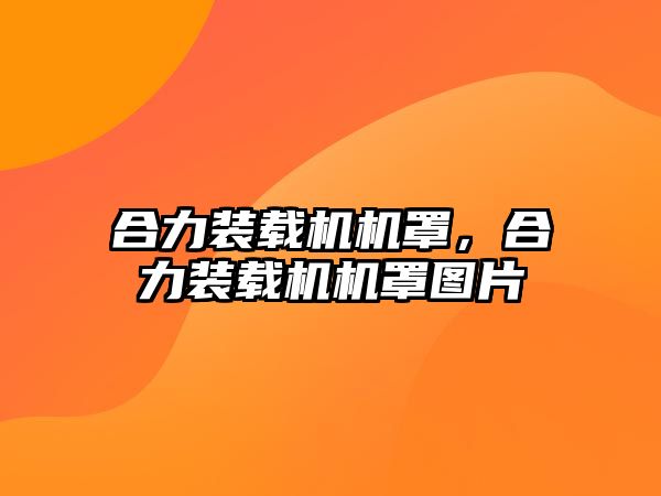 合力裝載機機罩，合力裝載機機罩圖片