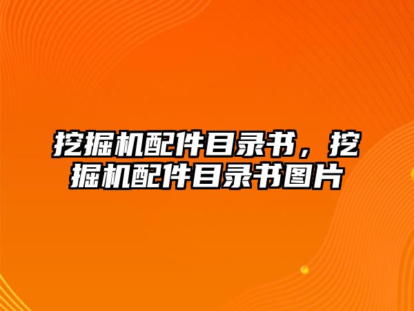 挖掘機(jī)配件目錄書，挖掘機(jī)配件目錄書圖片