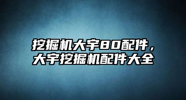 挖掘機大宇80配件，大宇挖掘機配件大全