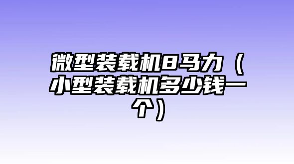 微型裝載機(jī)8馬力（小型裝載機(jī)多少錢一個(gè)）