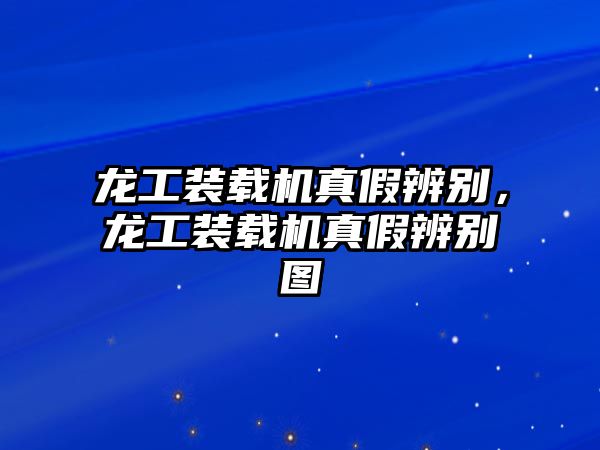 龍工裝載機真假辨別，龍工裝載機真假辨別圖