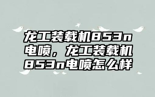 龍工裝載機(jī)853n電噴，龍工裝載機(jī)853n電噴怎么樣