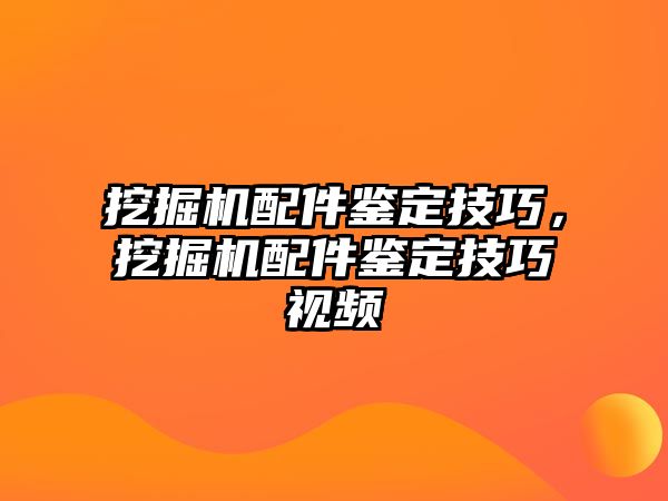 挖掘機(jī)配件鑒定技巧，挖掘機(jī)配件鑒定技巧視頻