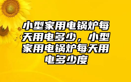 小型家用電鍋爐每天用電多少，小型家用電鍋爐每天用電多少度