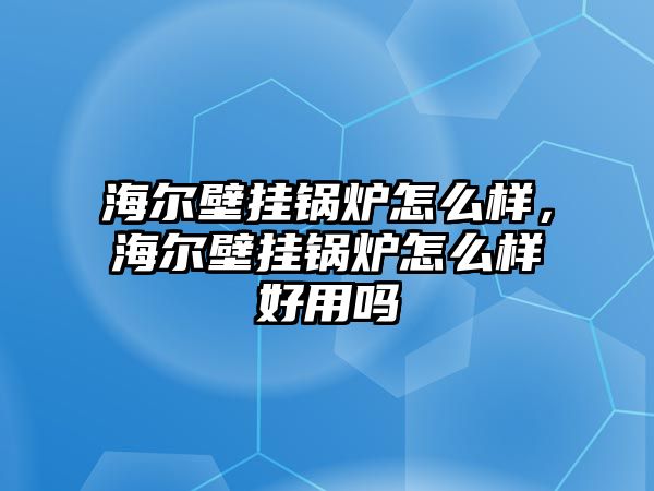 海爾壁掛鍋爐怎么樣，海爾壁掛鍋爐怎么樣好用嗎