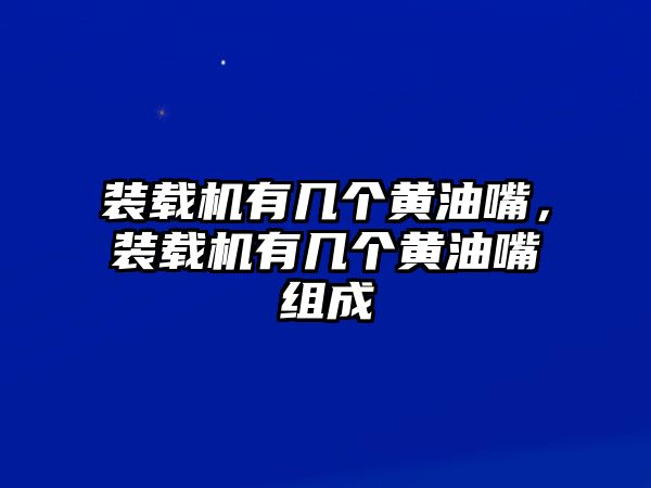 裝載機(jī)有幾個(gè)黃油嘴，裝載機(jī)有幾個(gè)黃油嘴組成