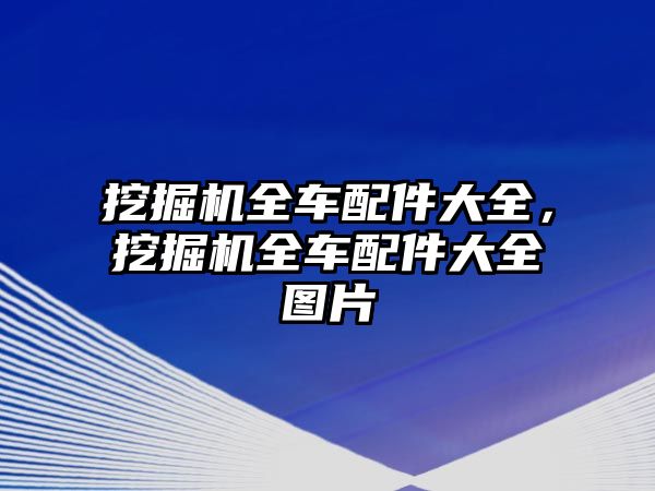 挖掘機全車配件大全，挖掘機全車配件大全圖片