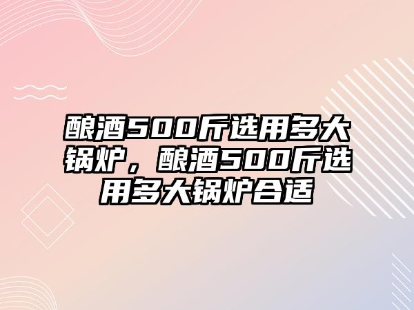 釀酒500斤選用多大鍋爐，釀酒500斤選用多大鍋爐合適