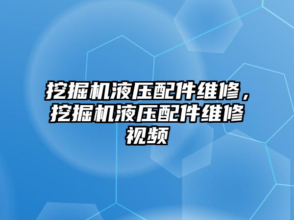 挖掘機液壓配件維修，挖掘機液壓配件維修視頻