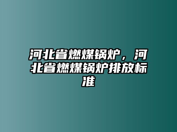 河北省燃煤鍋爐，河北省燃煤鍋爐排放標(biāo)準(zhǔn)