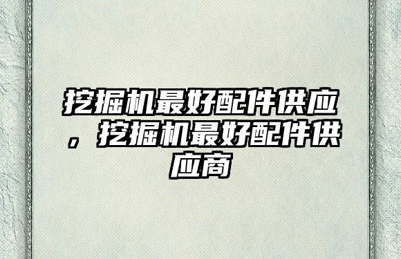 挖掘機最好配件供應，挖掘機最好配件供應商