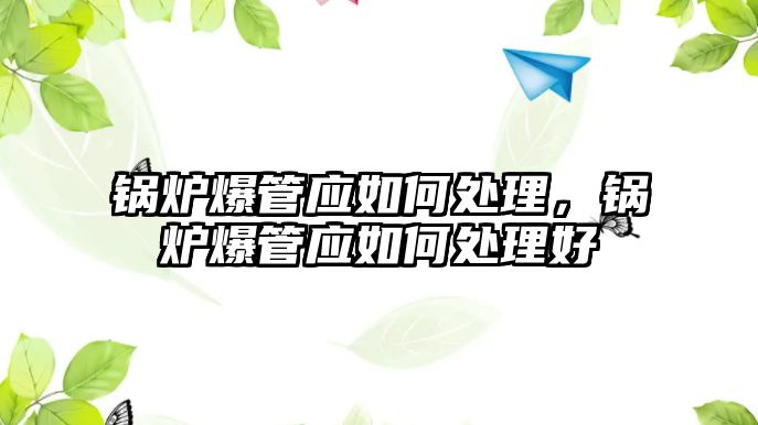 鍋爐爆管應(yīng)如何處理，鍋爐爆管應(yīng)如何處理好