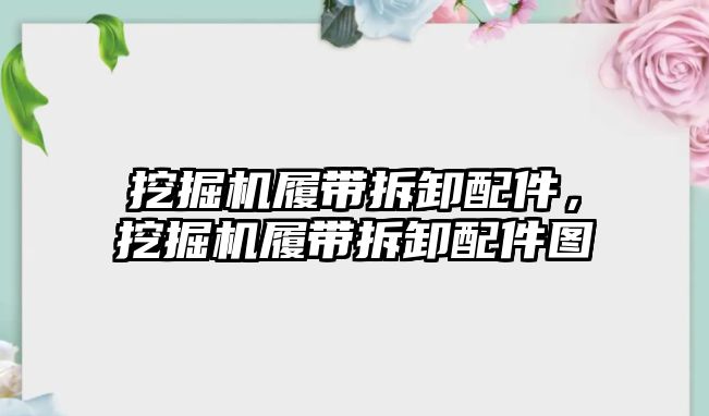 挖掘機(jī)履帶拆卸配件，挖掘機(jī)履帶拆卸配件圖