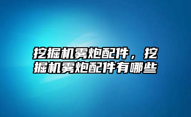 挖掘機(jī)霧炮配件，挖掘機(jī)霧炮配件有哪些