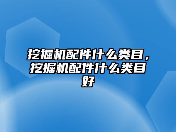 挖掘機配件什么類目，挖掘機配件什么類目好