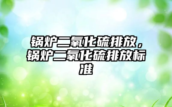 鍋爐二氧化硫排放，鍋爐二氧化硫排放標準