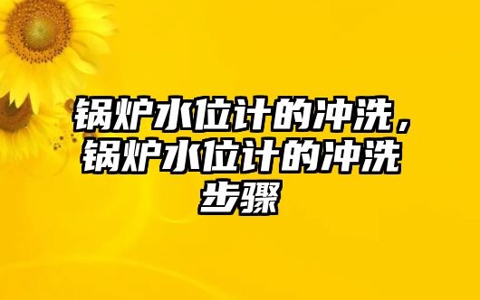 鍋爐水位計的沖洗，鍋爐水位計的沖洗步驟