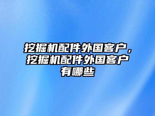 挖掘機(jī)配件外國(guó)客戶，挖掘機(jī)配件外國(guó)客戶有哪些