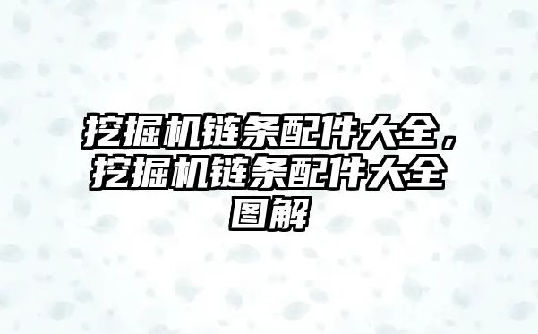 挖掘機鏈條配件大全，挖掘機鏈條配件大全圖解