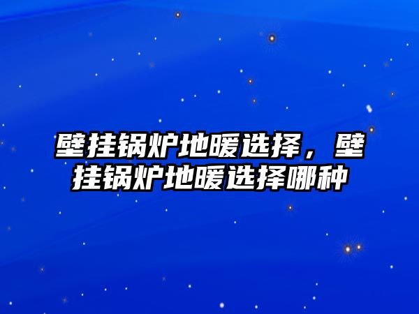 壁掛鍋爐地暖選擇，壁掛鍋爐地暖選擇哪種