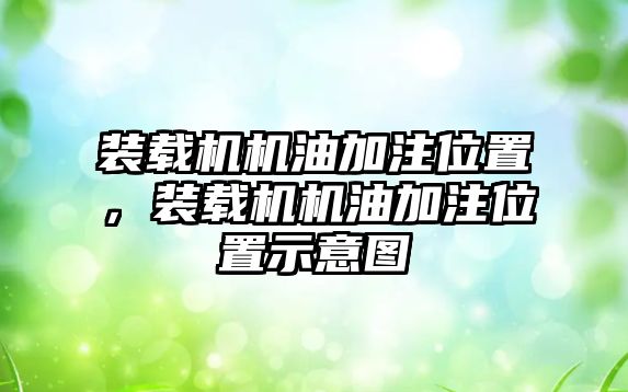 裝載機(jī)機(jī)油加注位置，裝載機(jī)機(jī)油加注位置示意圖