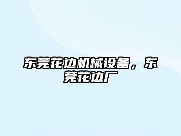 東莞花邊機械設備，東莞花邊廠