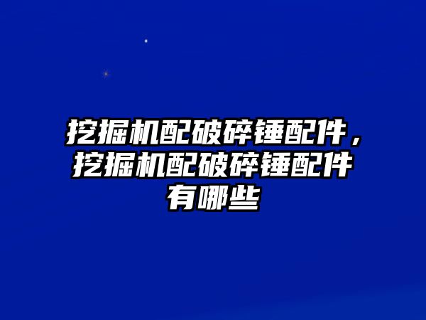 挖掘機配破碎錘配件，挖掘機配破碎錘配件有哪些