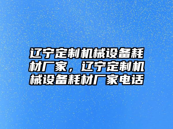 遼寧定制機械設(shè)備耗材廠家，遼寧定制機械設(shè)備耗材廠家電話