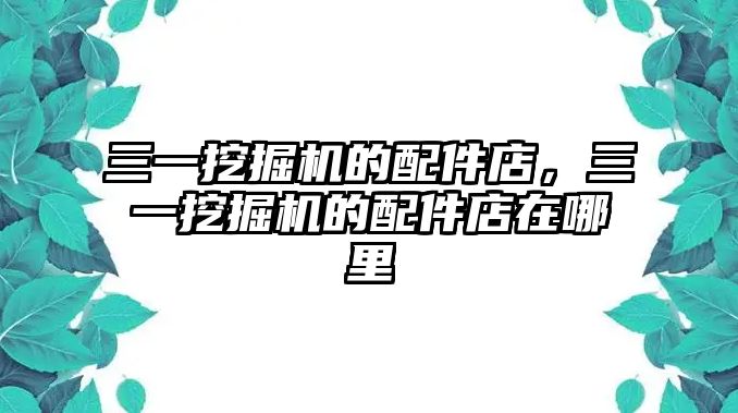 三一挖掘機的配件店，三一挖掘機的配件店在哪里