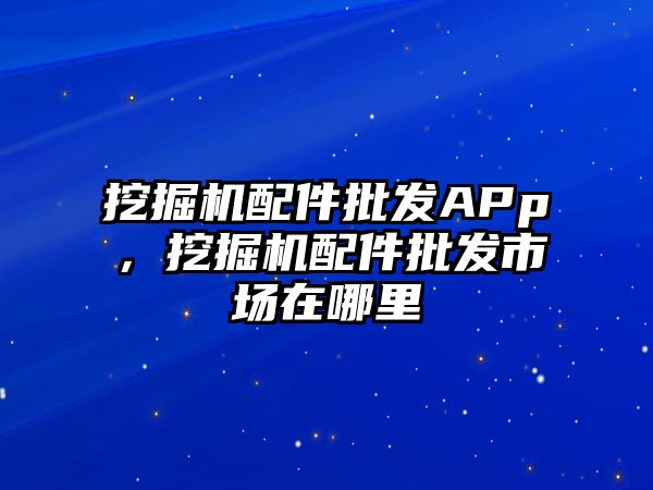 挖掘機配件批發(fā)APp，挖掘機配件批發(fā)市場在哪里