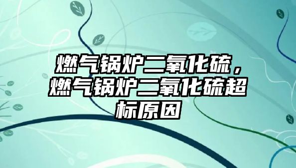 燃?xì)忮仩t二氧化硫，燃?xì)忮仩t二氧化硫超標(biāo)原因