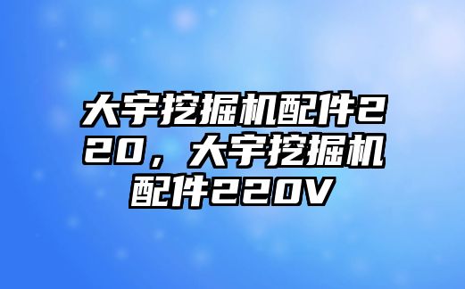 大宇挖掘機(jī)配件220，大宇挖掘機(jī)配件220V