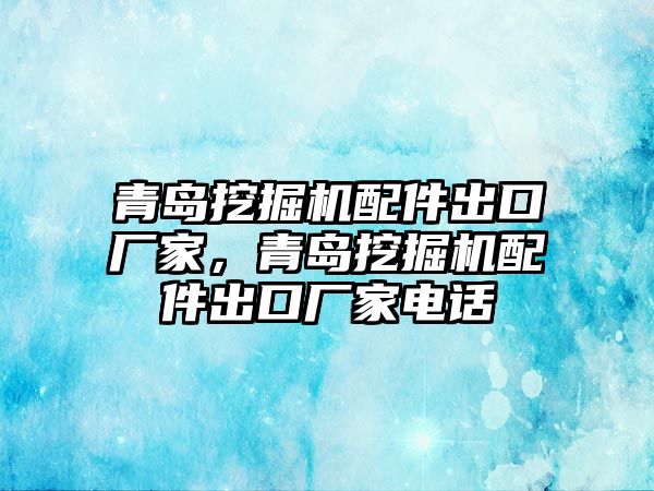 青島挖掘機配件出口廠家，青島挖掘機配件出口廠家電話