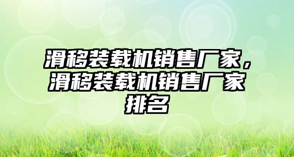 滑移裝載機(jī)銷售廠家，滑移裝載機(jī)銷售廠家排名